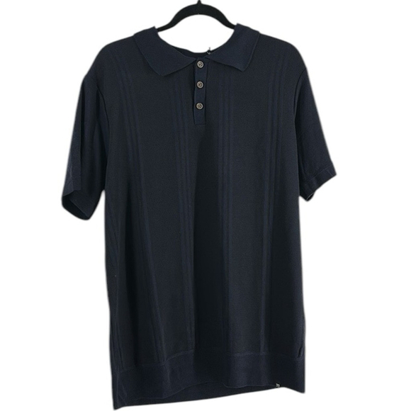Joe's Jeans Other - Joe's Jeans Blue Knit Short Sleeve Collared Classic Polo Shirt Size Medium NWT